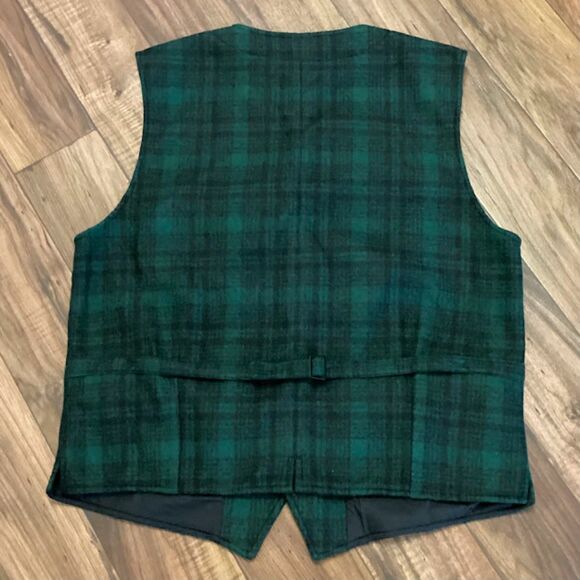 Piombo Hunting Vest Front Button Woman's XXL Green Plaid Front Pockets - Picture 6 of 10